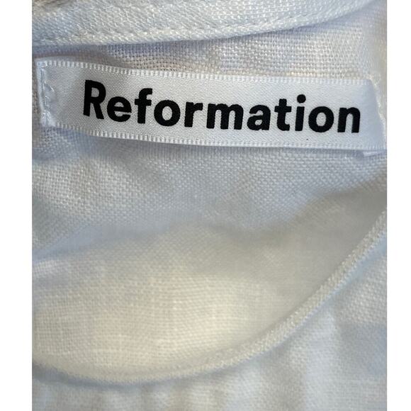 Reformation Womens Size S 100% Linen Pocket Knee Length Dress - Picture 5 of 9